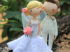 Picture of Peach Wedding Cake Topper