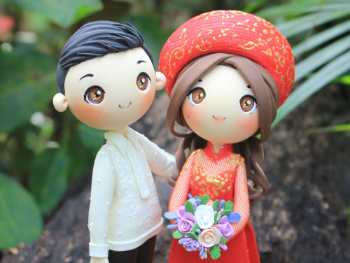Picture of Vietnam and Philippine Wedding Cake Topper