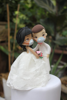 Picture of Quarantine wedding cake topper, Beautiful white wedding clay figurine