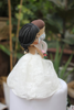 Picture of Quarantine wedding cake topper, Beautiful white wedding clay figurine