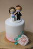 Picture of Quarantine wedding cake topper, Purple wedding topper