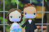 Picture of Quarantine wedding cake topper, Purple wedding topper