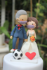 Picture of Quarantine wedding cake topper, Soccer fan wedding cake topper