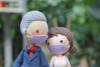 Picture of Quarantine wedding cake topper, Soccer fan wedding cake topper