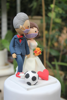 Picture of Quarantine wedding cake topper, Soccer fan wedding cake topper