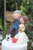 Picture of Quarantine wedding cake topper, Soccer fan wedding cake topper