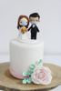 Picture of Quarantine Bride & Groom Quarantine Wedding cake topper