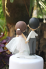 Picture of Quarantine wedding cake topper, Irish wedding bride & groom topper