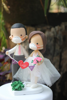 Picture of Quarantine wedding cake topper, Irish wedding bride & groom topper