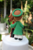 Picture of Vietnam Ao dai wedding cake topper