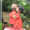 Picture of Bride & Groom Quarantine Wedding cake topper, China and Vietnam wedding cake topper