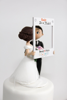 Picture of Tinder wedding cake topper, Love at first swipe wedding topper