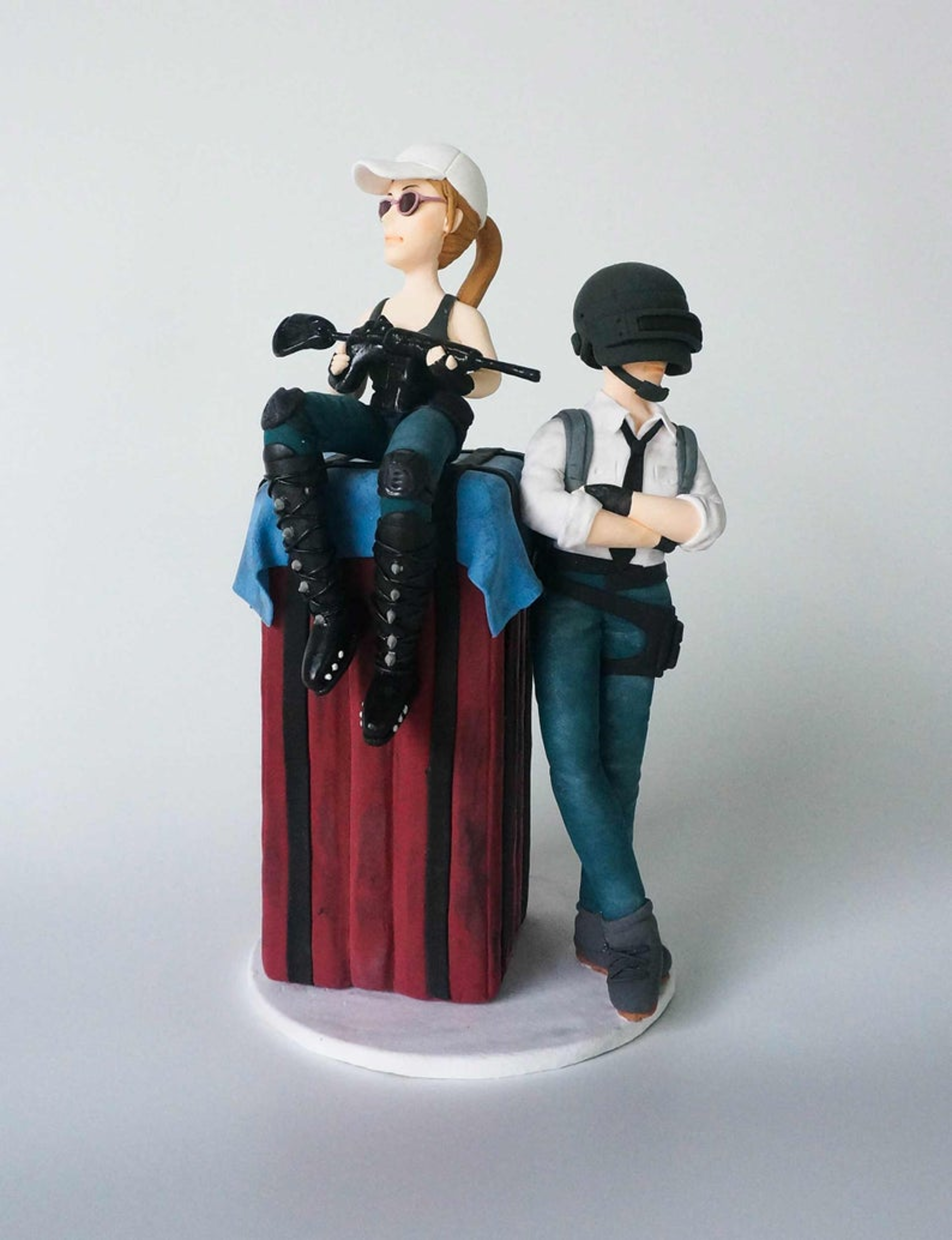 Picture of PUBG wedding topper, Game commission clay figurine