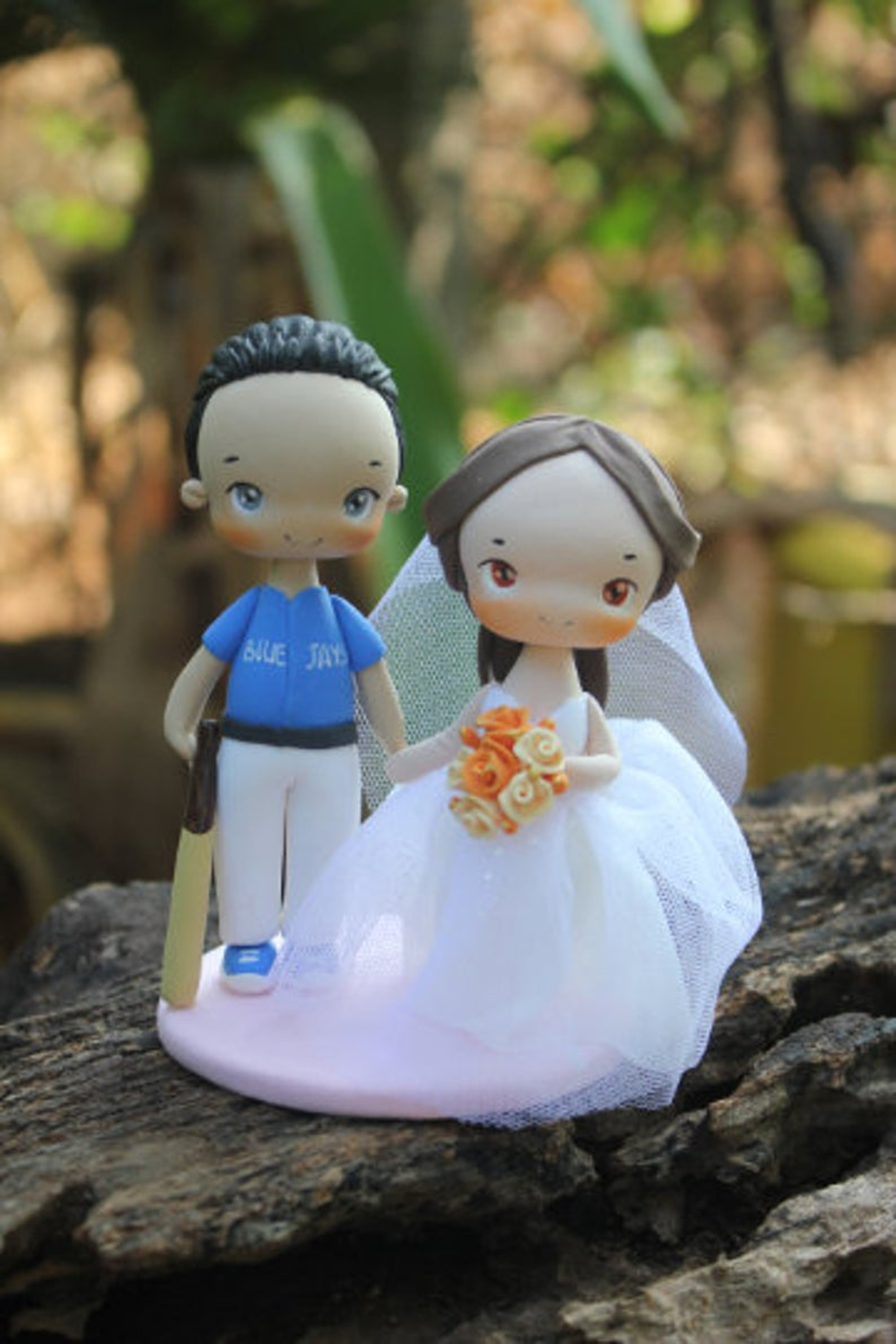 Picture of Baseball wedding cake topper,  Blue Jays wedding topper