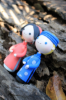 Picture of Vietnam wedding cake topper, Red & Blue Ao dai wedding cake topper