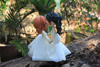 Picture of Lesbian wedding cake topper, Kissing bride & bride topper