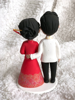 Picture of Wedding cake topper, Filipino and Chinese wedding clay figurine