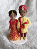 Picture of Indian wedding cake topper, Ethnic wedding clay figure