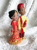 Picture of Indian wedding cake topper, Ethnic wedding clay figure