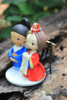 Picture of Hanbok Korean wedding cake topper