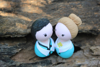 Picture of Hanbok wedding cake topper, Traditional Korean wedding topper