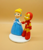 Picture of Iron Man and Cinderella wedding cake topper