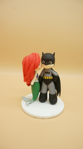 Picture of Batman and Mermaid wedding cake topper