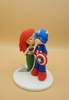 Picture of Mermaid and Captain America wedding cake topper