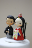 Picture of Kimono Japan wedding cake topper