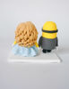 Picture of Minion Bride & Groom wedding cake topper, Blue wedding theme