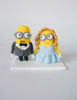 Picture of Minion Bride & Groom wedding cake topper, Blue wedding theme