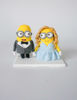 Picture of Minion Bride & Groom wedding cake topper, Blue wedding theme