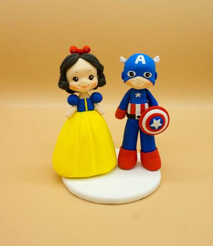 Picture of Snow White and Captain America Wedding Cake Topper