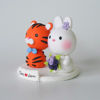 Picture of Tiger and Bunny Wedding Cake Topper, Woodland wedding cake topper