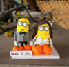 Picture of Autumn Wedding cake topper, Minion Bride & groom