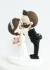 Picture of Nerdy Wedding Cake Topper, Bookworm bride & groom cake topper