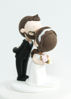 Picture of Nerdy Wedding Cake Topper, Bookworm bride & groom cake topper