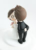 Picture of Nerdy Wedding Cake Topper, Bookworm bride & groom cake topper