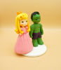 Picture of Princess Peach and Hulk Wedding Cake Topper