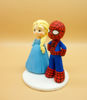 Picture of Elsa and Spiderman Wedding Cake Topper