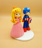 Picture of Princess Peach and Captain America Wedding Cake Topper