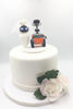Picture of Wall E & Eve Wedding Cake Topper, Movie Inspired Clay Doll