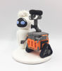 Picture of Wall E & Eve Wedding Cake Topper, Movie Inspired Clay Doll