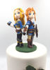 Picture of The legend of Zelda wedding cake topper, Geek wedding cake topper, Game commission figurine