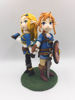 Picture of The legend of Zelda wedding cake topper, Geek wedding cake topper, Game commission figurine