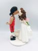 Picture of Basketball & Ice Skating Wedding Cake Topper