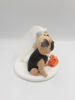 Picture of Pug wedding cake topper, Dog Bride and Groom Wedding Cake Topper