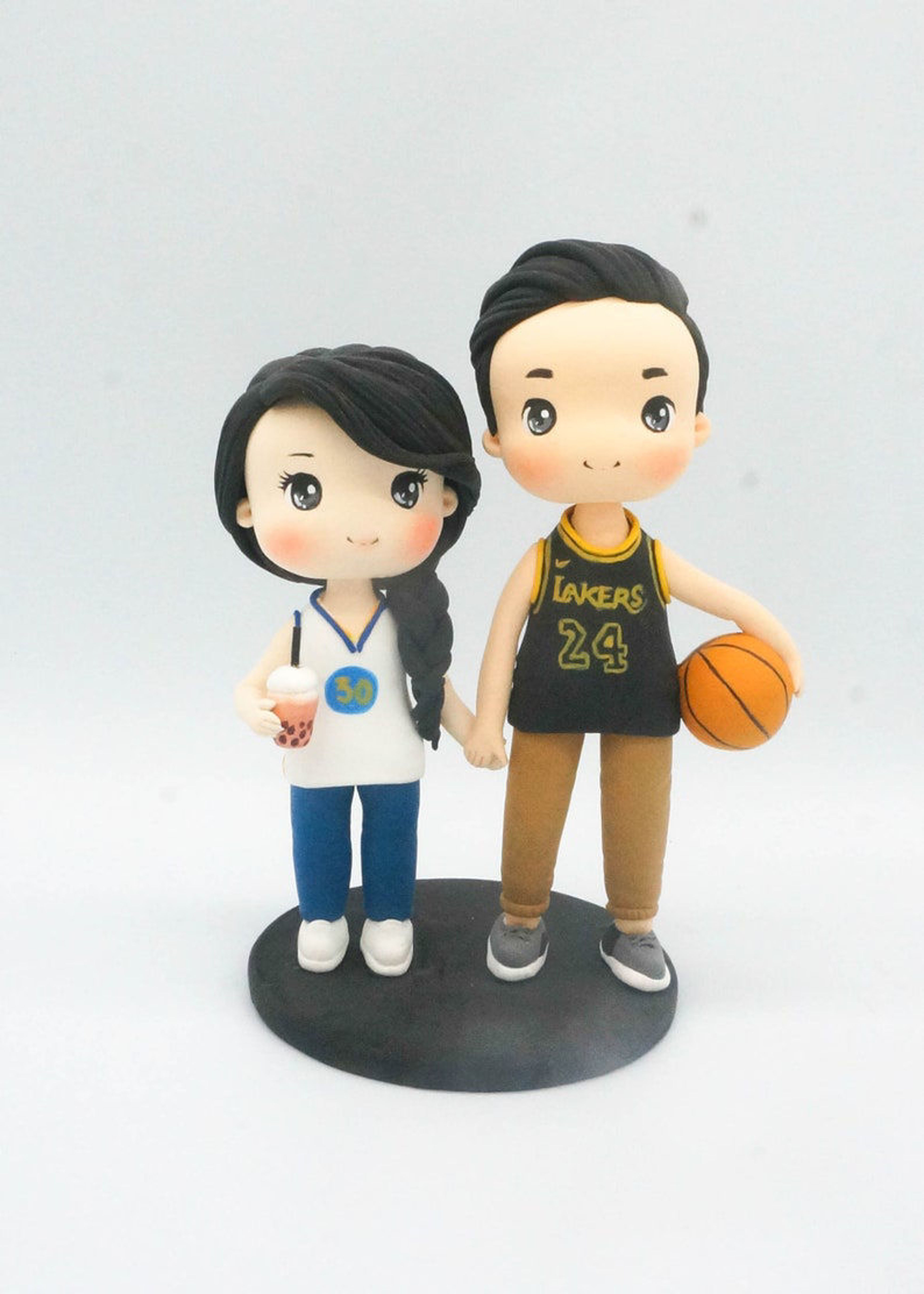 Picture of Basketball and Bubble Tea Wedding Cake Topper