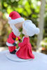 Picture of First Christmas Married Figurine, Kissing Mr & Mrs Santa Claus