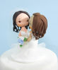 Picture of Bride and Bride Wedding Cake Topper, Same Sex Clay Figurine